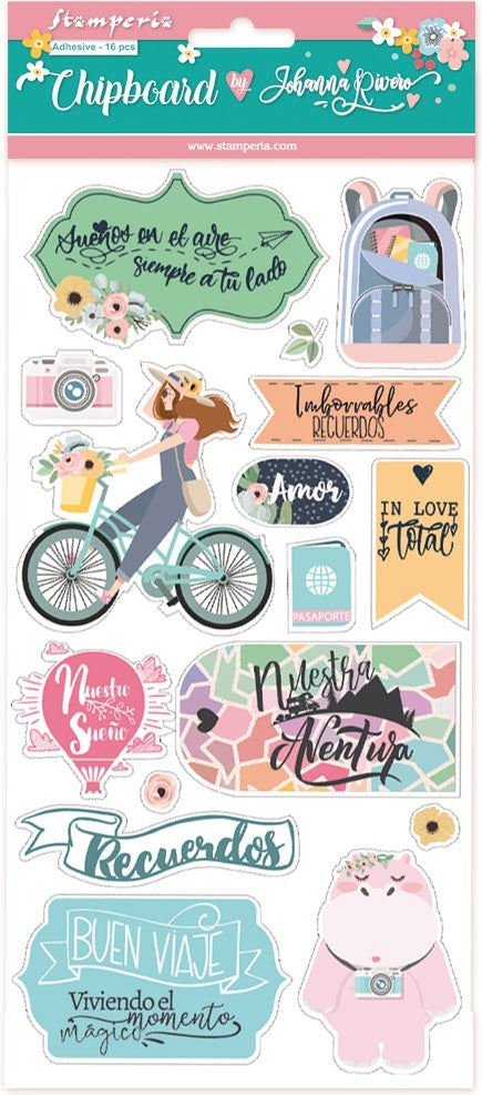 Stamperia Intl Stamperia Adhesive Chipboard 6"X12" 16/Pkg - Aires De Libertad By Johanna Rivero