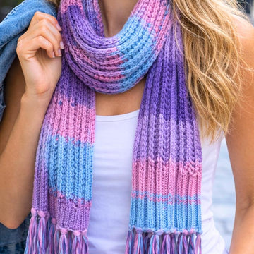 Knitting Pattern Summer Scarf DailyBreeze #1 | Textured Knit Scarf | Lightweight Wrap PDF