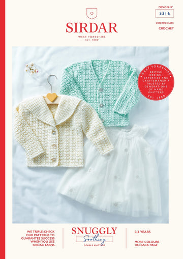 Cardigans in Sirdar Snuggly Soothing - 5316 - Leaflet