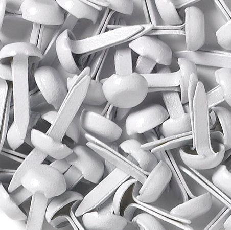 Doodlebug Mini Brads .125" 25/Pkg - Lily White
