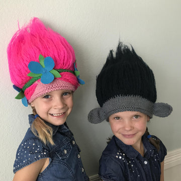 Princess Poppy and Branch inspired Troll Hats