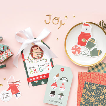 American Crafts Merry Little Christmas Ephemera Cardstock Die-Cuts 40/Pkg - Icons W/Gold Foil Accents
