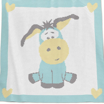 Crochet Baby Blanket - Donkey