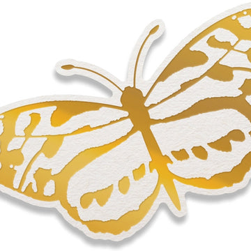 Artdeco Creations Couture Creations Peaceful Peonies Cut, Foil & Emboss Dies - Spotted Butterfly 3.1"X1.7"