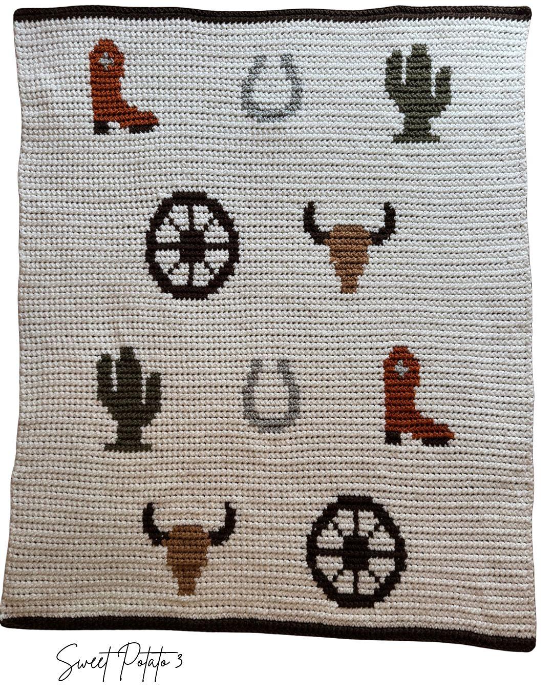 Western Cowboy Baby Blanket