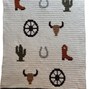 Western Cowboy Baby Blanket