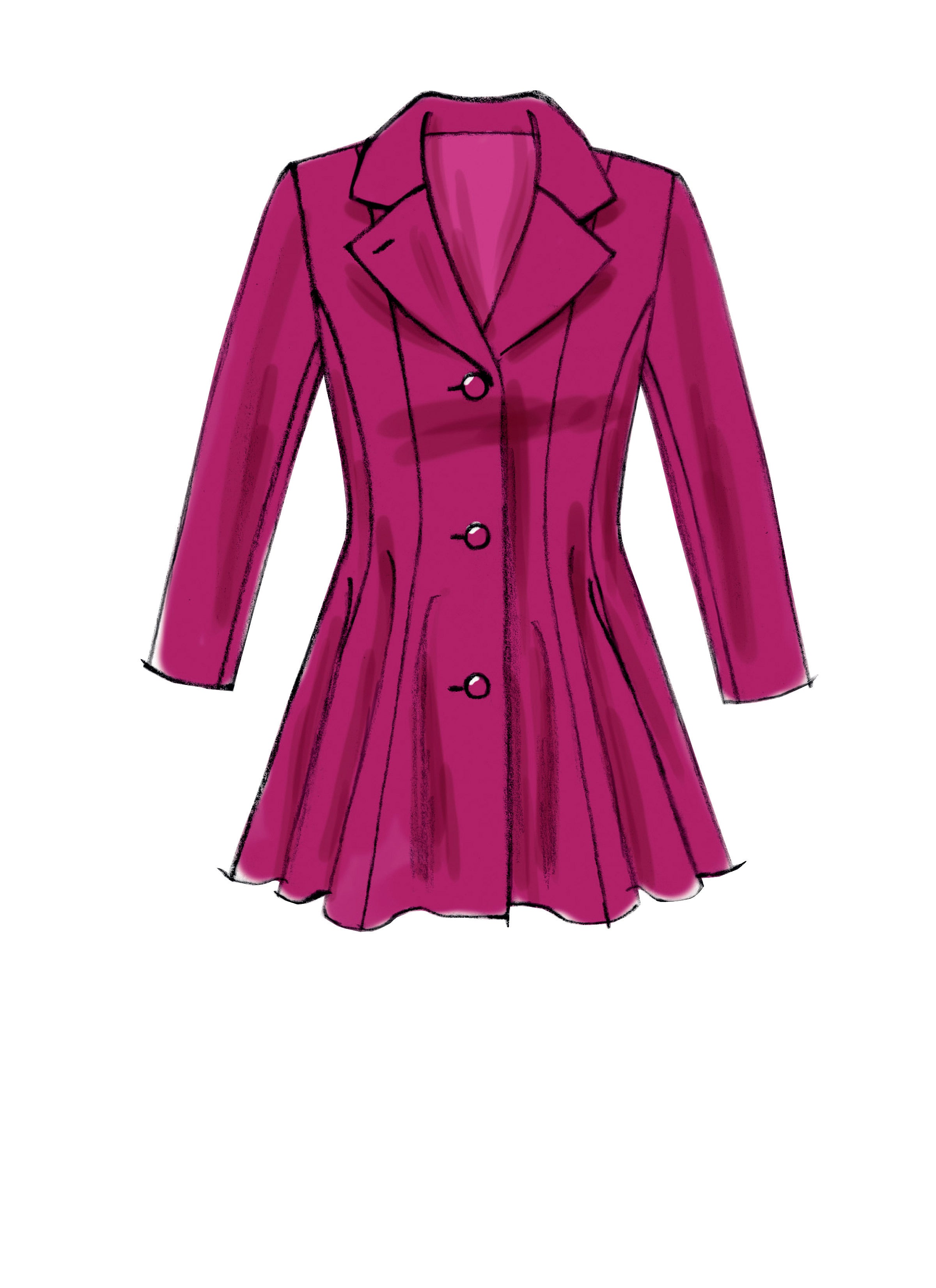 McCall's Misses'/Miss Petite Lined Coats, Belt and Detachable Collar and Hood M6800 - Sewing Pattern