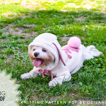 Easter bunny hoodie for dog
