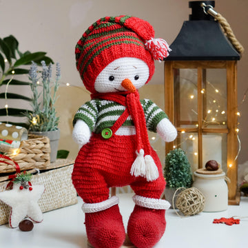 Crochet Snowman Outfit for large toys