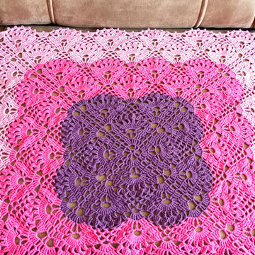 Pink floral blanket