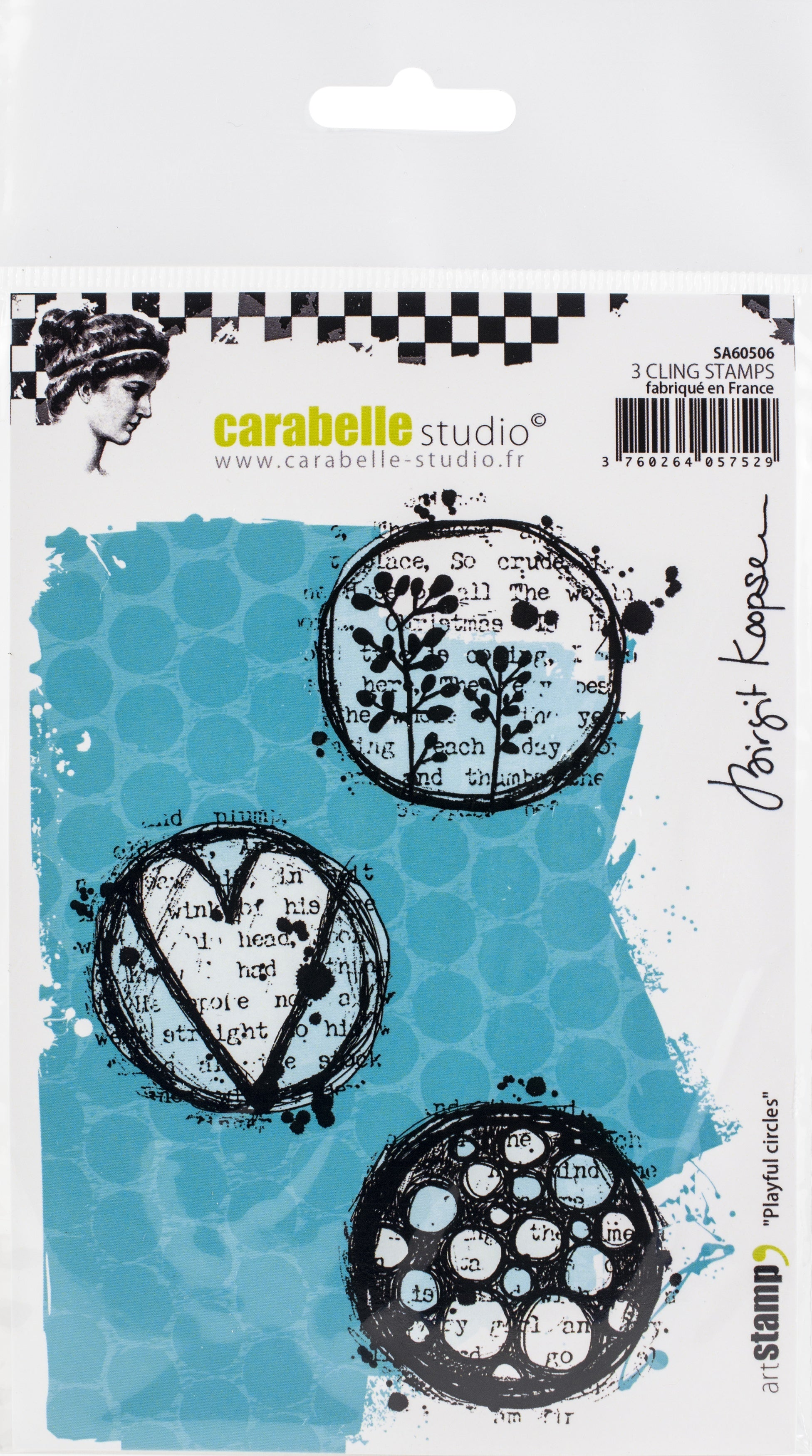 Carabelle Studio Cling Stamp A6 By Birgit Koopsen - Playful Circles