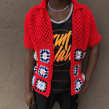 Summer Bunny Granny Square Shirt
