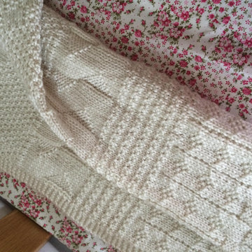 Textured Stripe Blanket Knitting Pattern