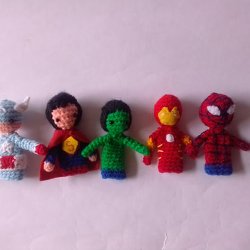 5 Titeres de Dedo Superheroes full