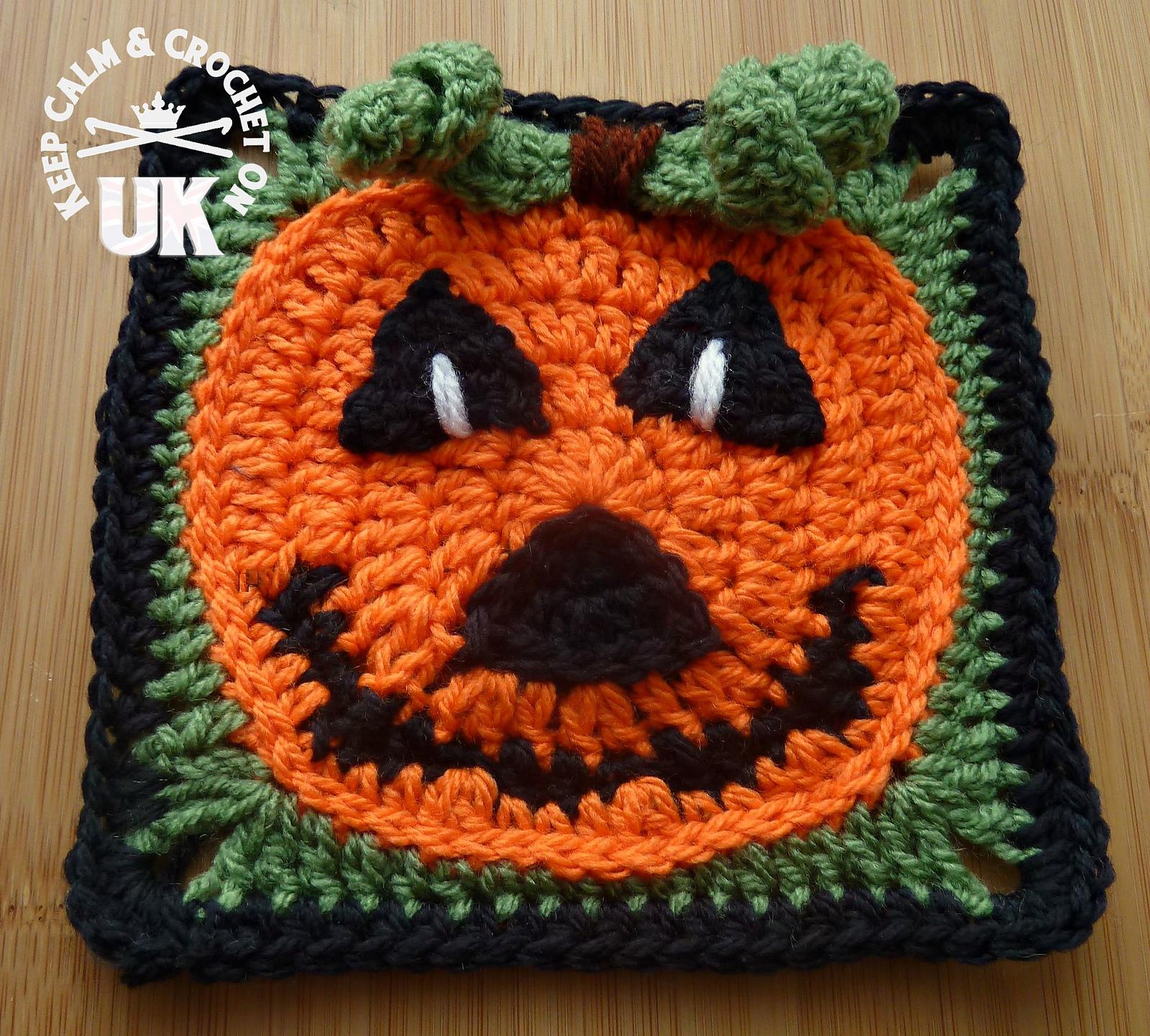 Jack O Lantern / Pumpkin Afghan Square