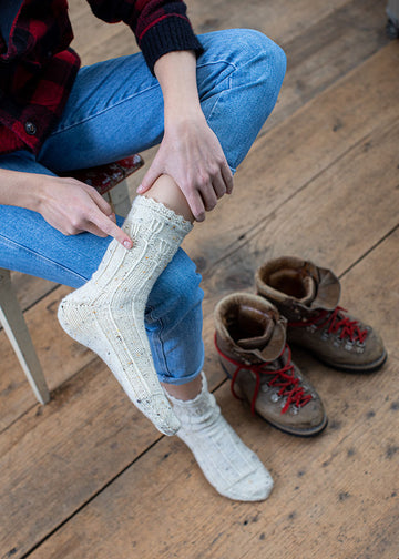 Donau Socks in Regia 4 Ply Tweed - 6410 - Downloadable PDF