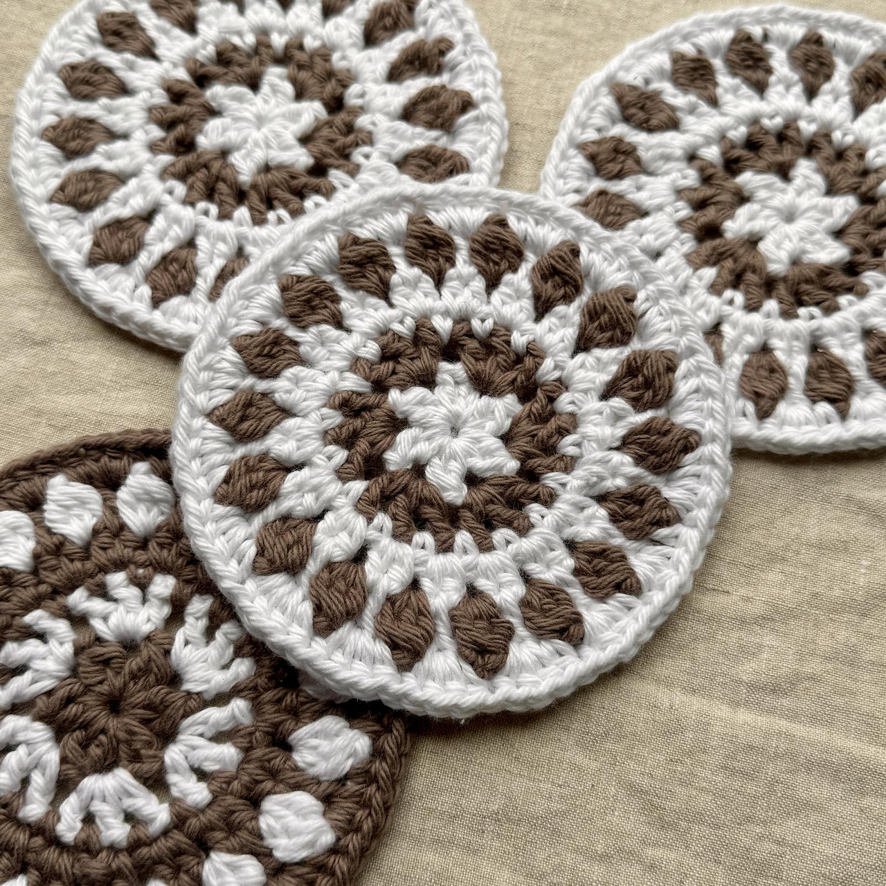 Scandi Snowflake Crochet Coaster