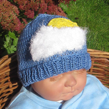 Baby Little White Fluffy Cloud Beanie Hat