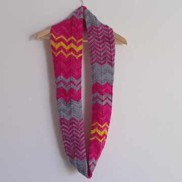 Chevron cowl or infinity scarf