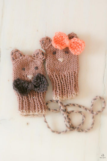 Fabian bear or mouse mittens