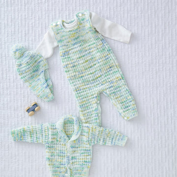Dungarees, Jacket and Hat in King Cole Little Treasures DK - 5855 - Downloadable PDF