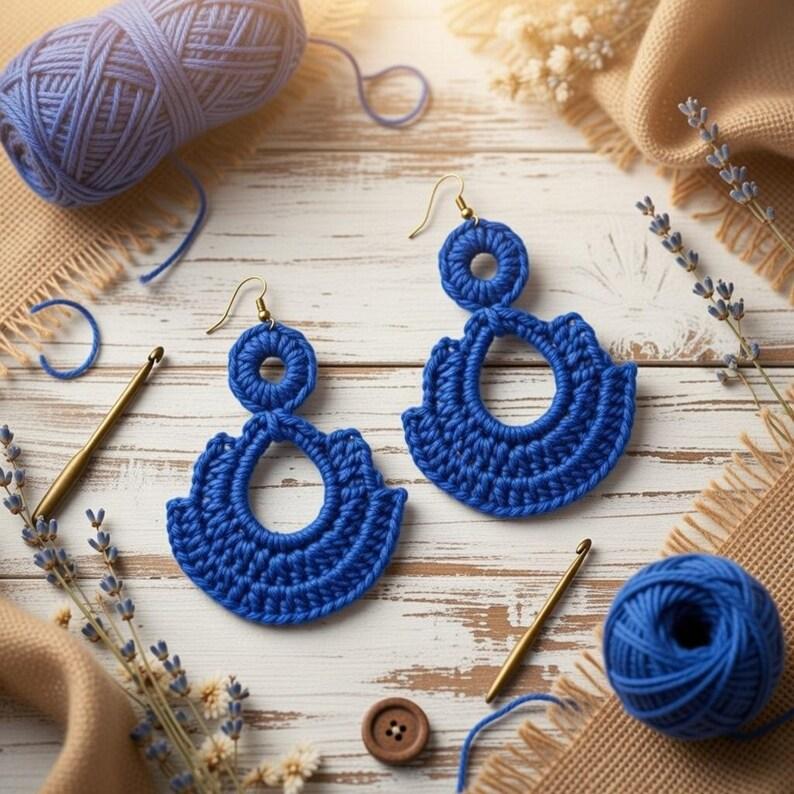 Crochet Teardrop Earrings Pattern – Jewelry PDF + Video Tutorial