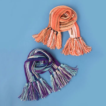 "The Essential Crocheted Scarf" - Scarf Crochet Pattern in Paintbox Yarns Chunky Pots