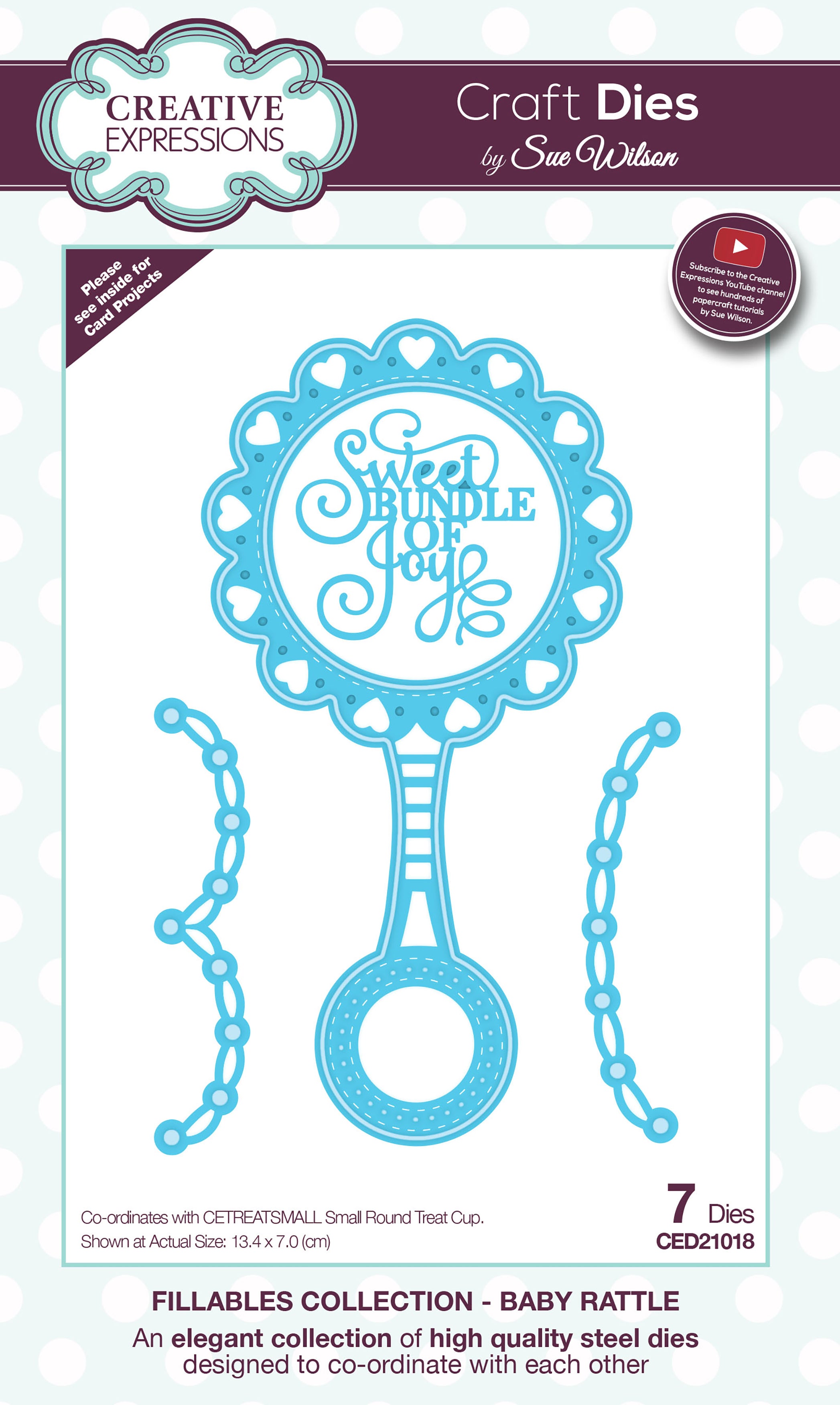 Creative Expressions Craft Dies By Sue Wilson - Baby Rattle