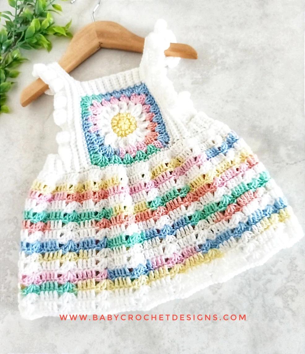 daisy crochet dress Sundress Dona Printed Smocked Dress inspired style Color:Navy Navy fairy wedding dress