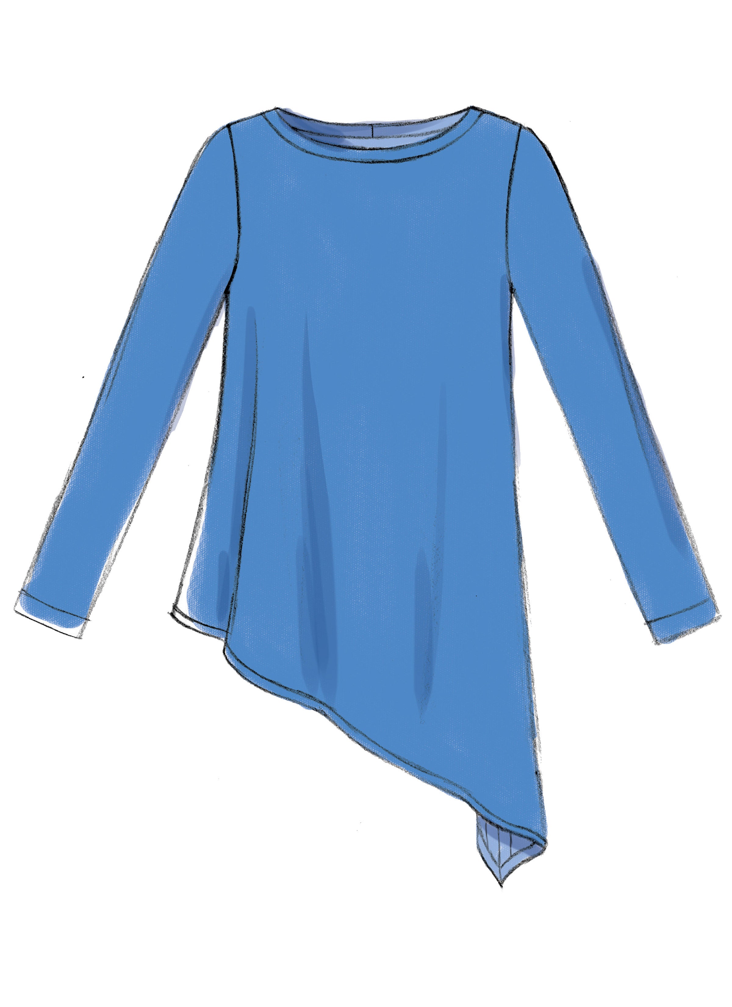 McCall's Misses' Shaped Hemline Tops M7327 - Sewing Pattern