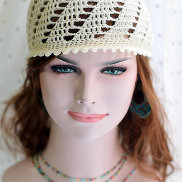 Adeline crochet lace hat