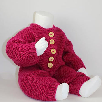 Baby Aran Garter Stitch Onesie