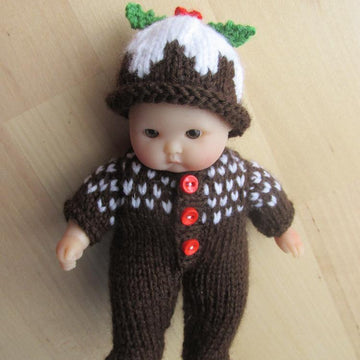 Offer! Christmas Pudding Outfit for 5" Berenguer Doll
