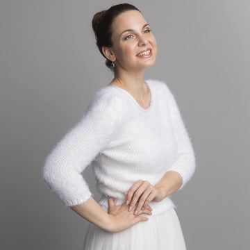 Cozy knit sweater 3/4 sleeve