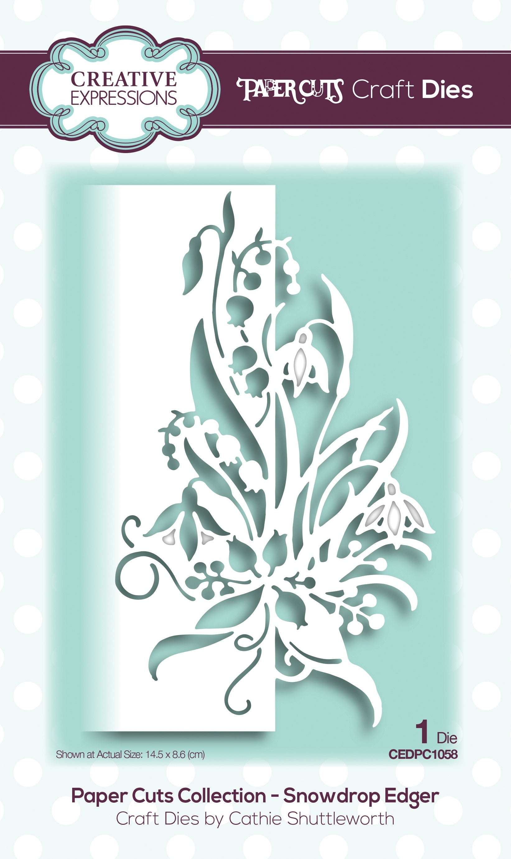 Creative Expressions Paper Cuts Edger Craft Dies - Snowdrop
