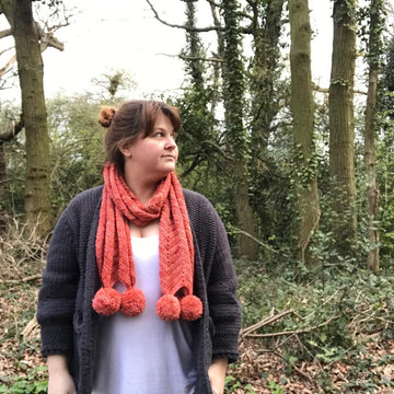 Poppy Pom Pom Scarf