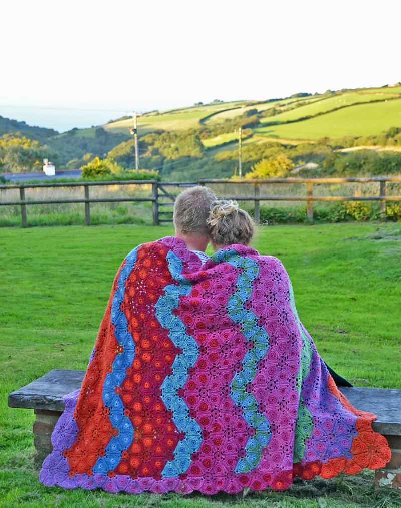 Rising Sun Crochet Blanket