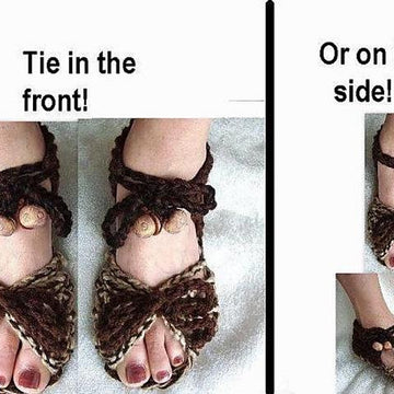 450D, ADULT CROCHET SANDALS