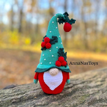 Christmas gnome in green hat