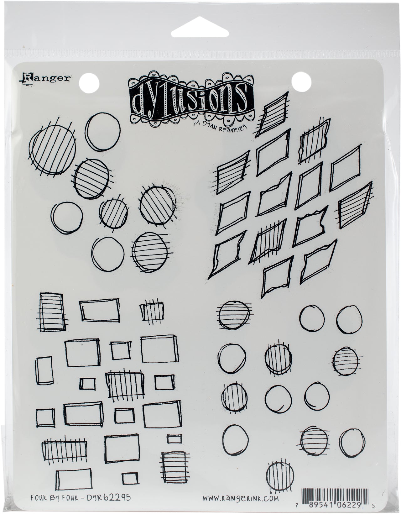 Ranger Dyan Reaveley's Dylusions Cling Stamp Collections 8.5"X7" - Four By Four