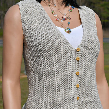 Belle Button Front Vest