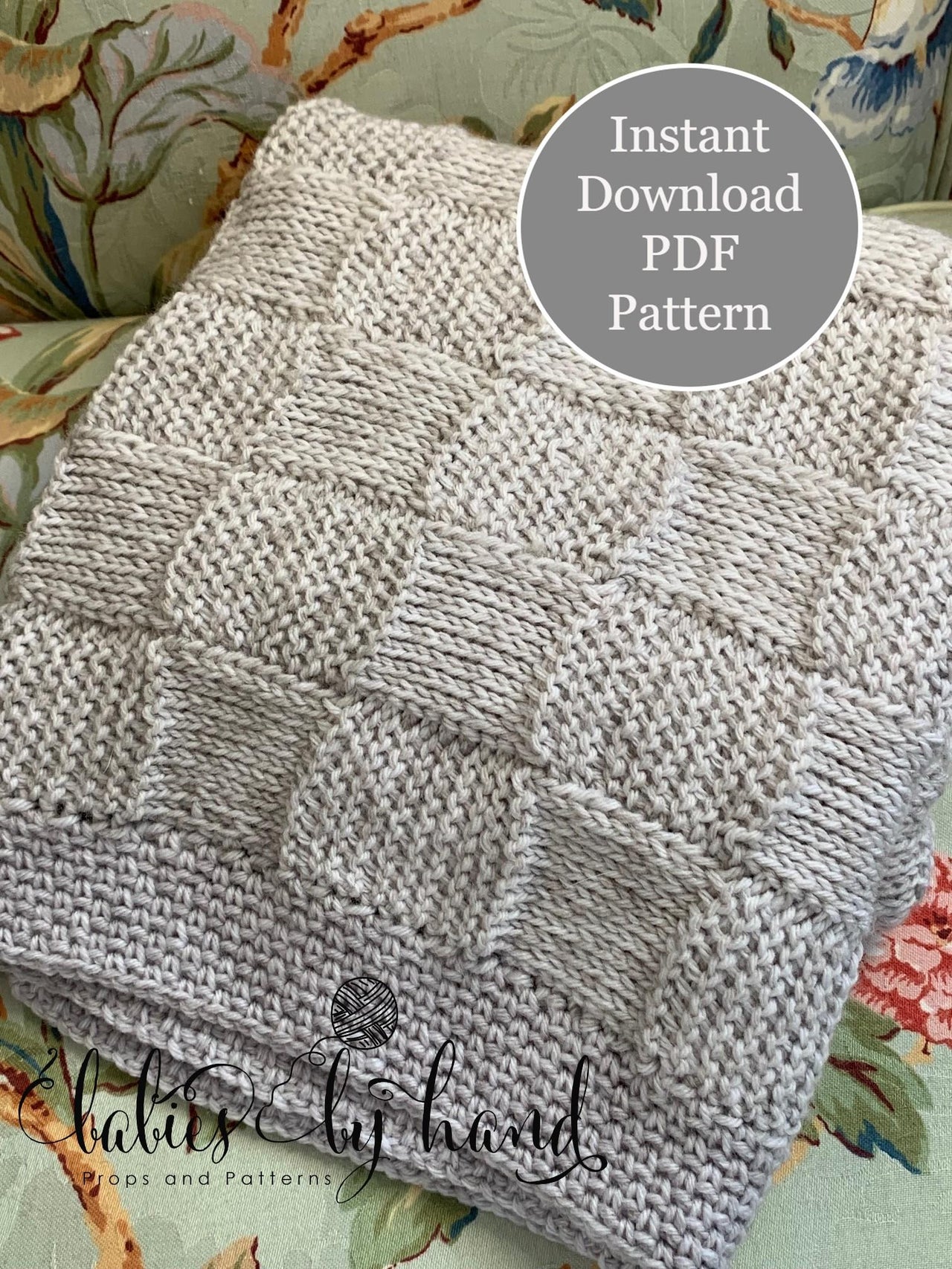 Tunisian Baby Squares Blanket