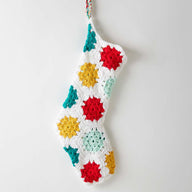 On The Dot Stocking in Caron Simply Soft - Downloadable PDF