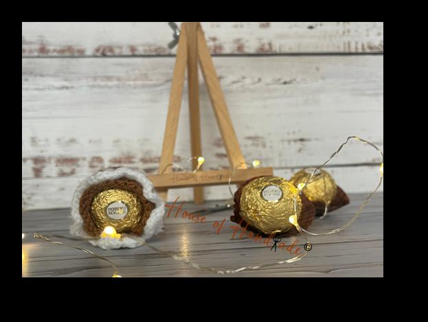 Gingerbread Man Ferrero Rocher Cover Knitting Pattern