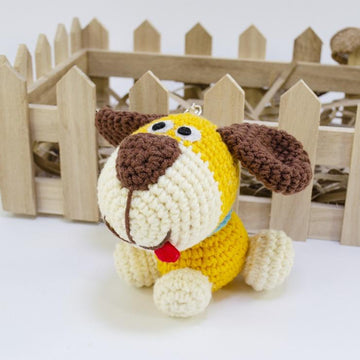 Amigurumi Puppy Dog Keychain