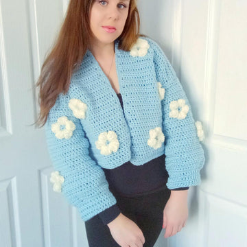 Crochet Bella Flower Cardigan Pattern