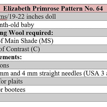 Plaited Petal Set – Cardigan, Hat & Bootees | P64 | Doll or Baby | Elizabeth Primrose Patterns