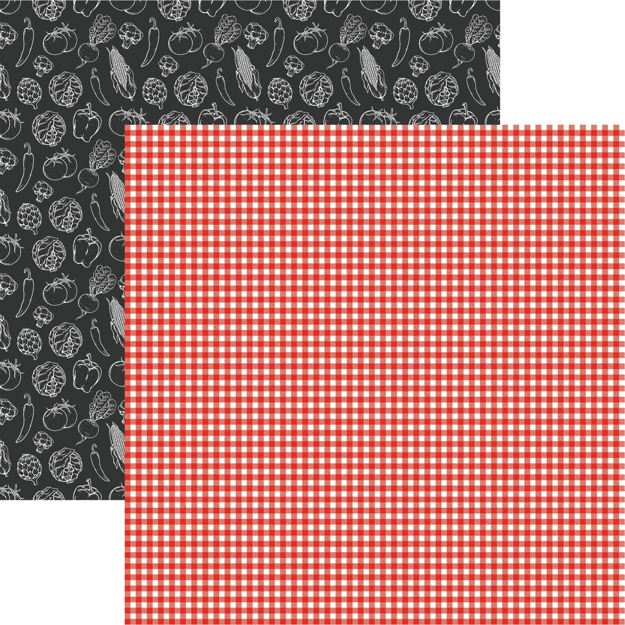 Reminisce Farmer's Market Double-Sided Cardstock 12"X12" 25/Pkg - Good Eats