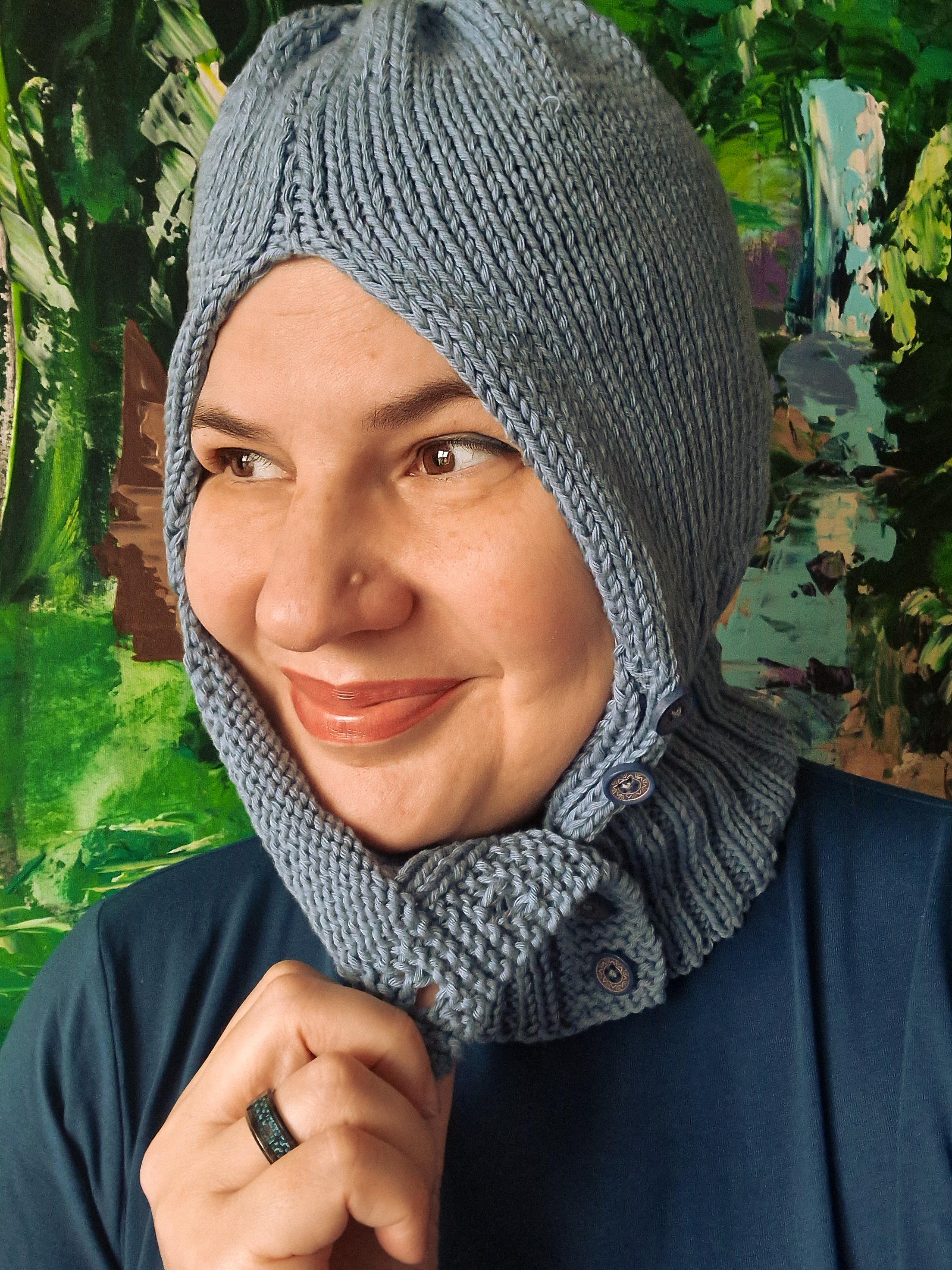 Sage Balaclava for Aran