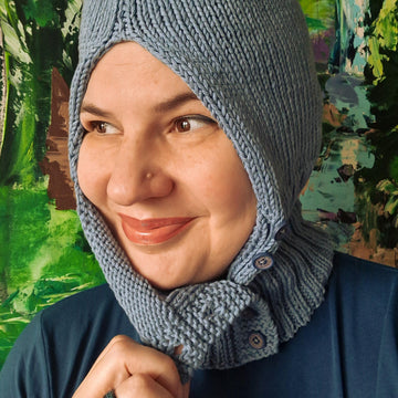 Sage Balaclava for Aran
